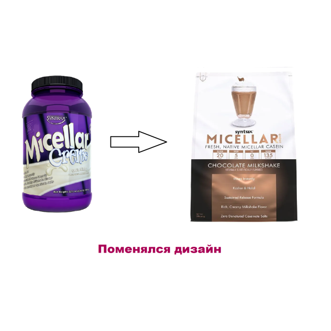 Syntrax Micellar Creme "Құлпынай Коктейлі" дәмімен, 0.9 кг (2 фунт)