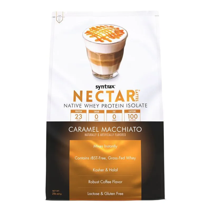 SYNTRAX Nectar Lattes со вкусом "Карамельный Макиато", 0.9 кг (2 lbs)