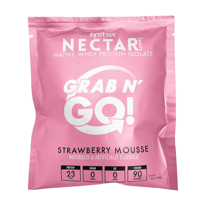 Syntrax Nectar Sweets Grab N Go "Құлпынай Мусс" дәмімен, 30 г