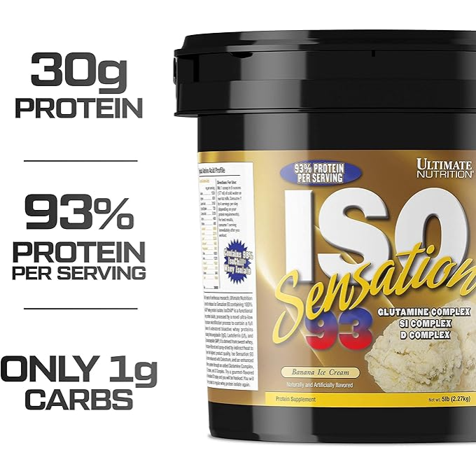 Ultimate Nutrition ISO Sensation 93 со вкусом "Банан", 2.3 кг (5 lbs)