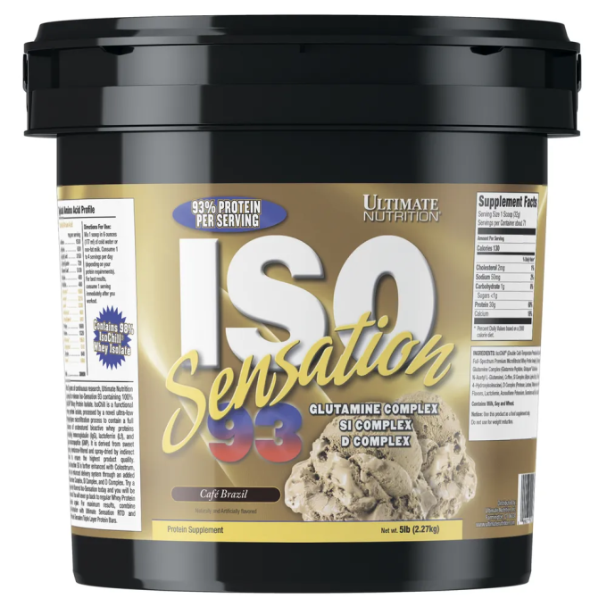 Ultimate Nutrition ISO Sensation 93 со вкусом "Бразильский Кофе", 2.3 кг (5 lbs)