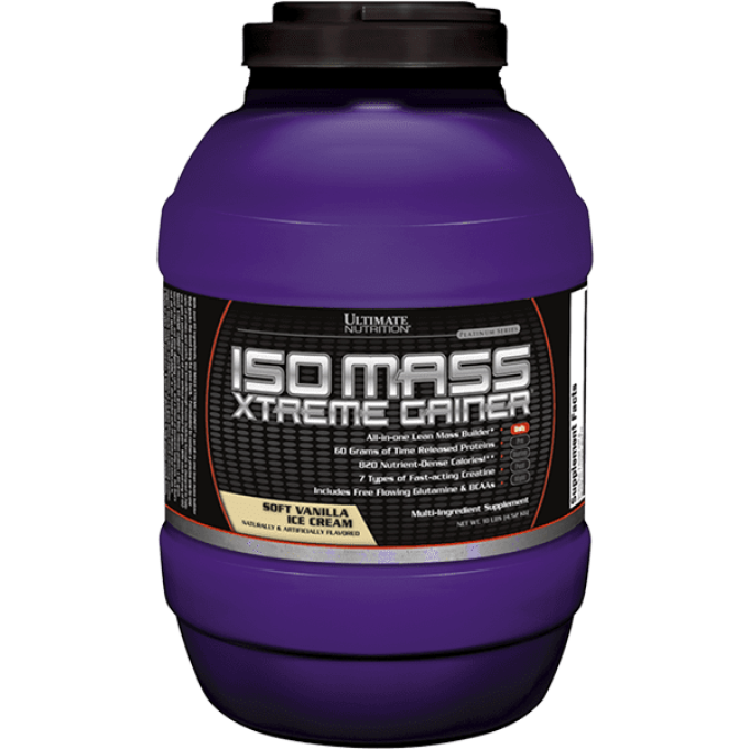 Ultimate Nutrition IsoMass Xtreme Gainer со вкусом "Ваниль", 4.6  кг (10.1 lbs)