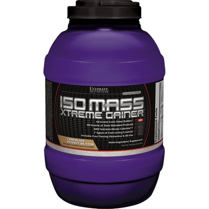 Ultimate Nutrition IsoMass Xtreme Gainer со вкусом "Шоколадно-Арахисовое масло", 4.6  кг (10.1 lbs)