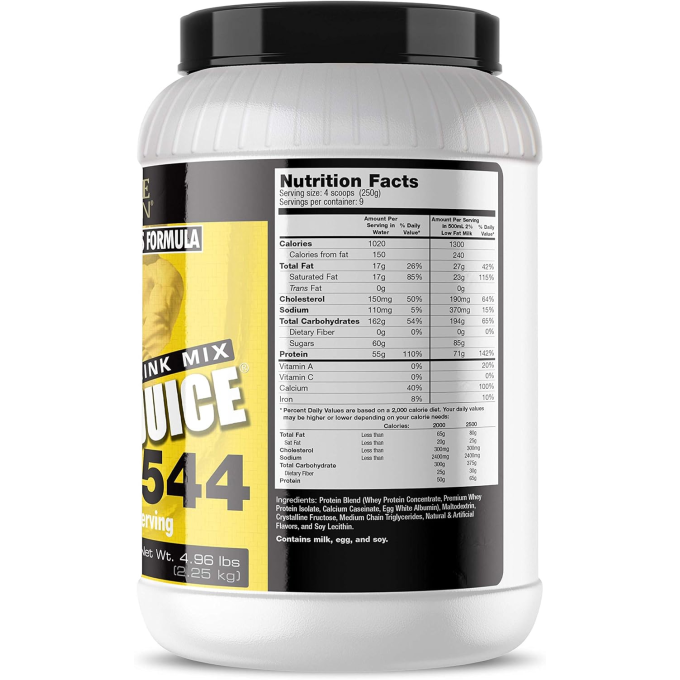цена на Ultimate Nutrition Muscle Juice 2544 со вкусом "Банан", 2.3 кг (5 lbs)