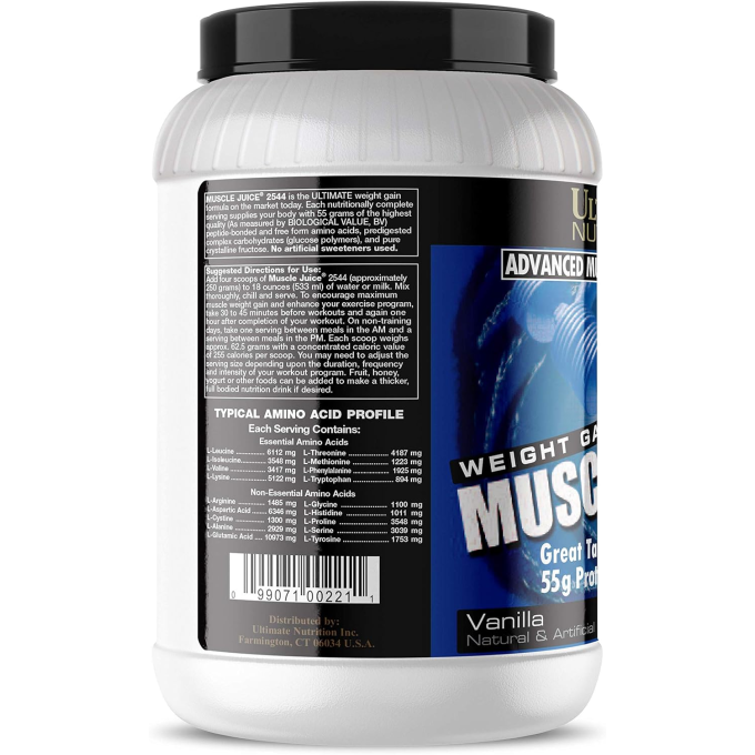 цена на Ultimate Nutrition Muscle Juice 2544 со вкусом "Ваниль", 2.3 кг (5 lbs)