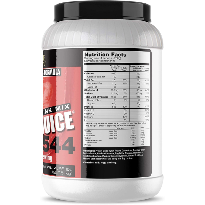 цена на Ultimate Nutrition Muscle Juice 2544 со вкусом "Клубника", 2.3 кг (5 lbs)