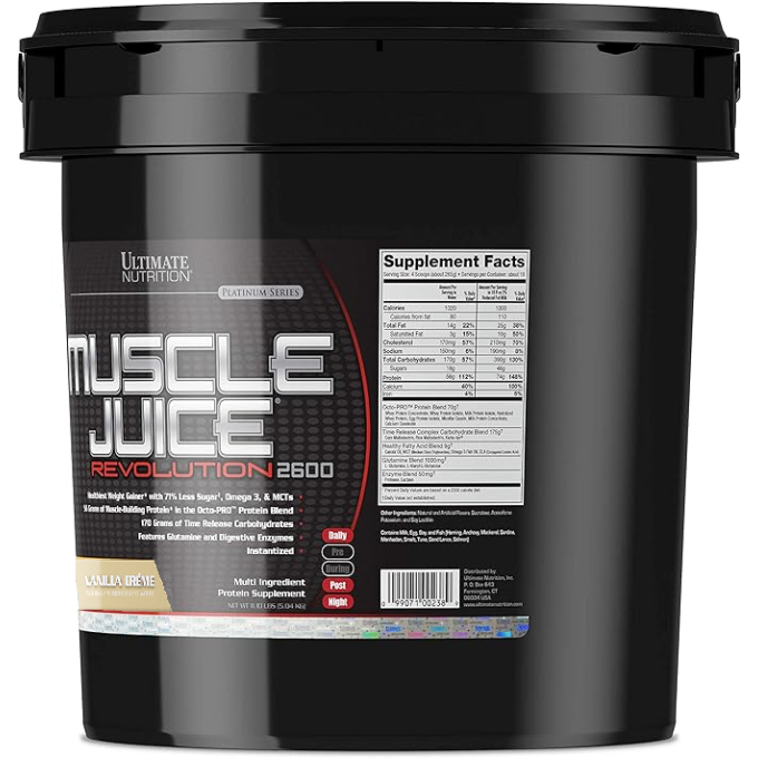 цена на Ultimate Nutrition Muscle Juice Revolution 2600 со вкусом "Ваниль", 5.05 кг (11.1 lbs)