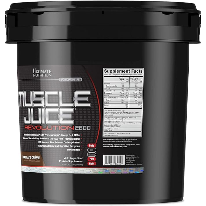 цена на Ultimate Nutrition Muscle Juice Revolution 2600 со вкусом "Шоколад", 5.05 кг (11.1 lbs)