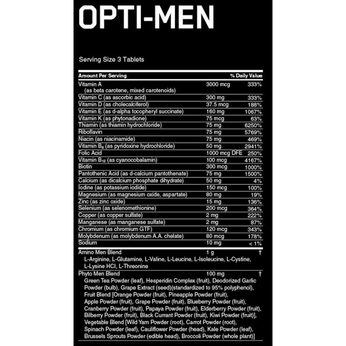 OPTIMUM NUTRITION Opti-Men, 90 таблеток