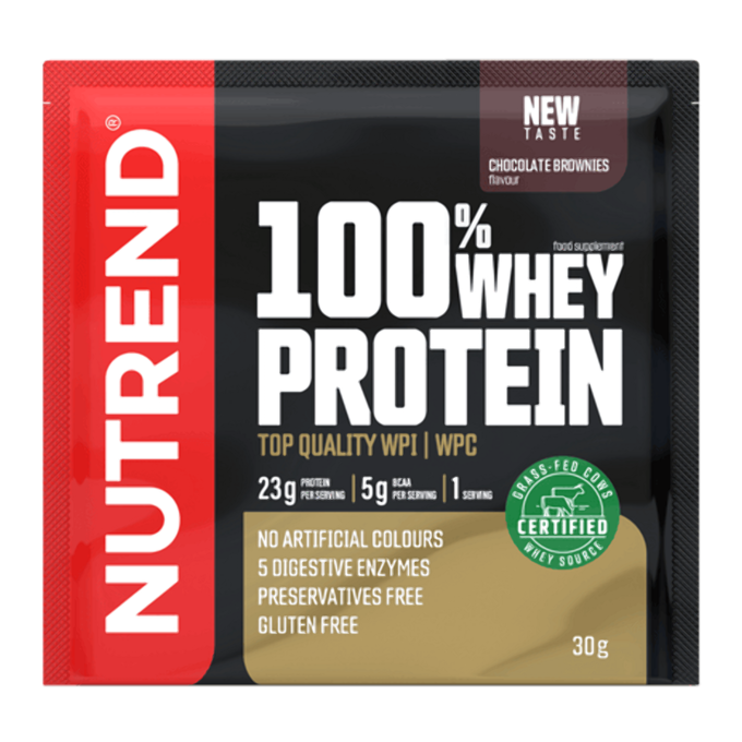 Nutrend 100% Whey Protein с шоколадным вкусом "Шоколадный брауни", 30 г