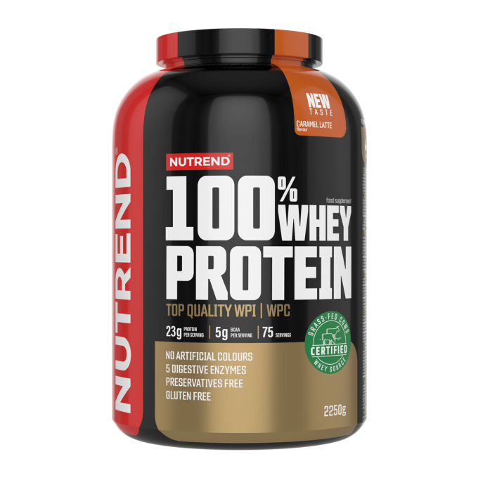 Nutrend 100% Whey Protein со вкусом "Карамельный Латте", 2250 г