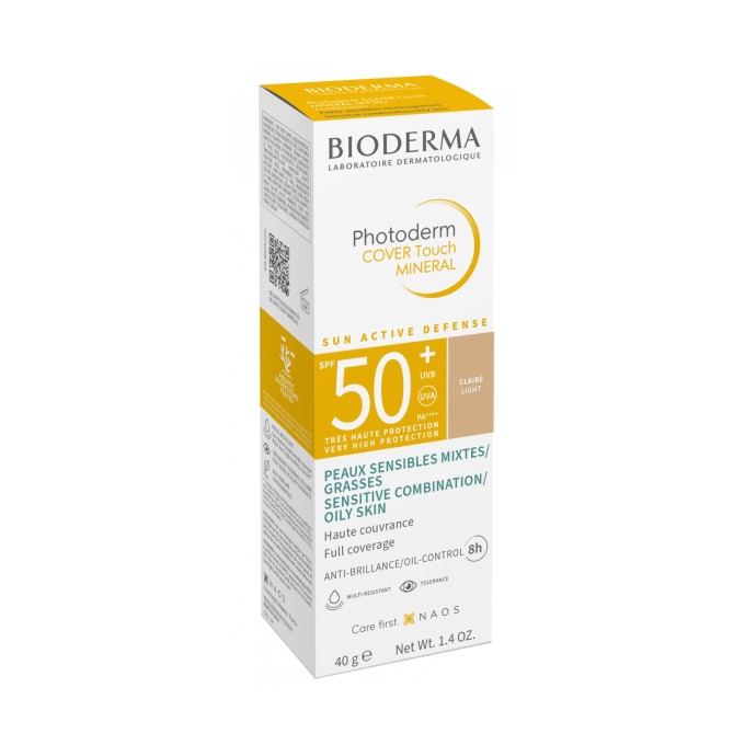 Bioderma Photoderm Cover Touch Mineral SPF 50+ Cолнцезащитный крем со Светлым тоном, 40 г в Алматы