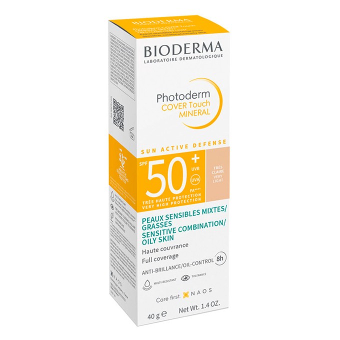 Bioderma Photoderm Cover Touch Mineral SPF 50+ Cолнцезащитный крем с Очень светлым тоном, 40 г в Алматы