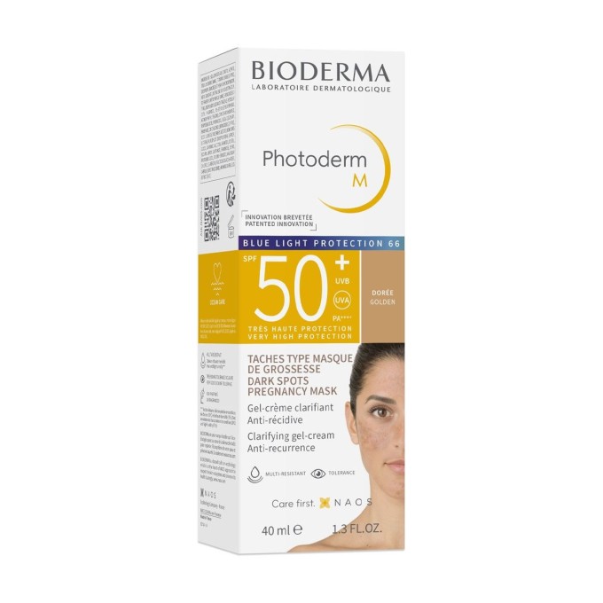 Bioderma Photoderm M SPF 50+ Солнцезащитный гель-крем с Золотистым тоном, 40 мл
