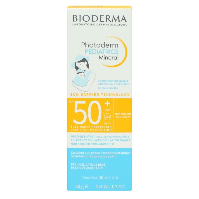 цена на Bioderma Photoderm Pediatrics Mineral SPF 50+ Солнцезащитный крем для детей, 50 г