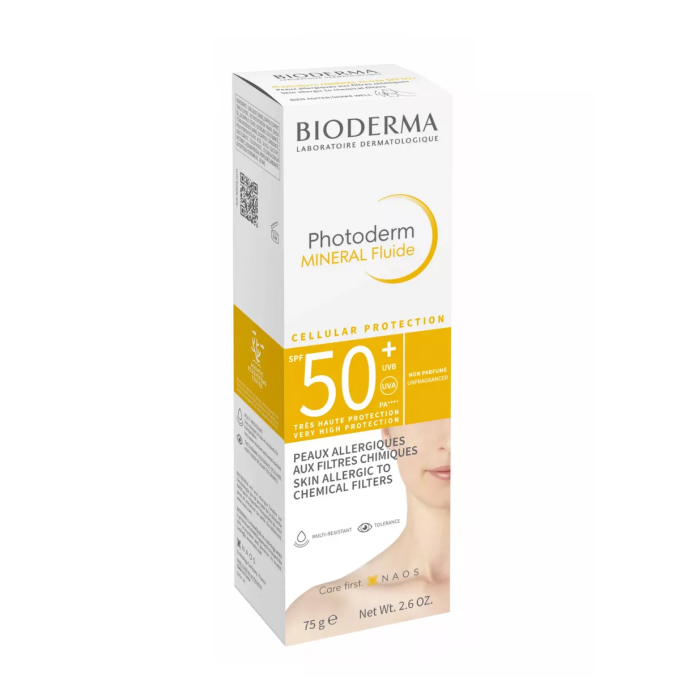 цена на Bioderma Photoderm Mineral Fluid SPF50+ Солнцезащитный флюид, 75 мл