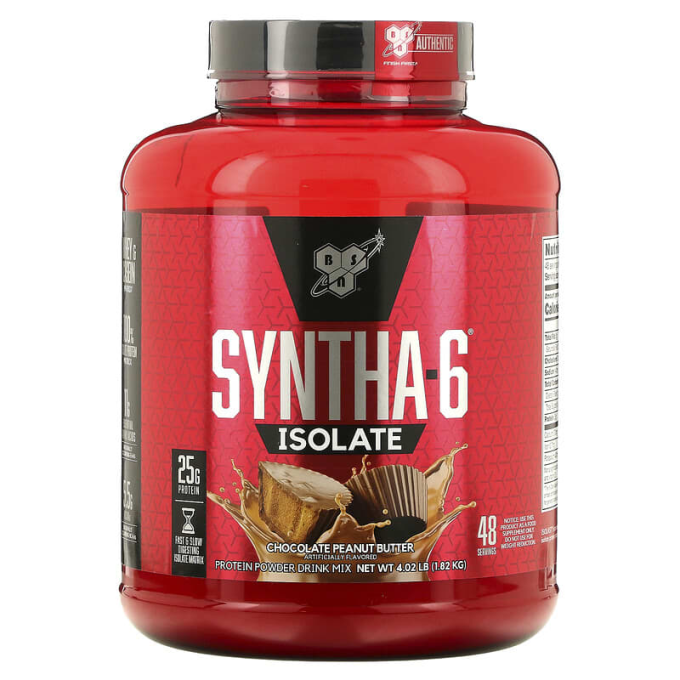 BSN Syntha-6 Isolate Mix "Шоколад с Орехом" салым, 4 фунт (1.8 кг)