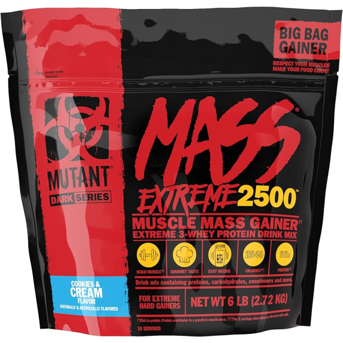 Mutant Mass EXTREME 2500 со вкусом "Печенье со сливками", 2720 г (6 lbs)