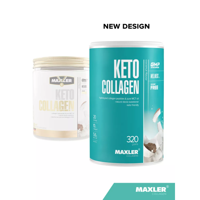 Maxler Keto Collagen со вкусом "Кокос", 320 г