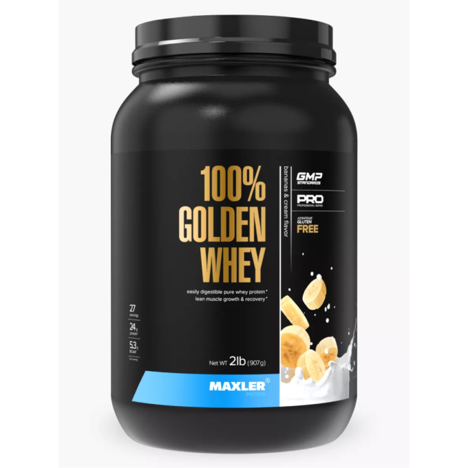 Maxler 100% Golden Whey со вкусом "Банан со Сливками", 907 г