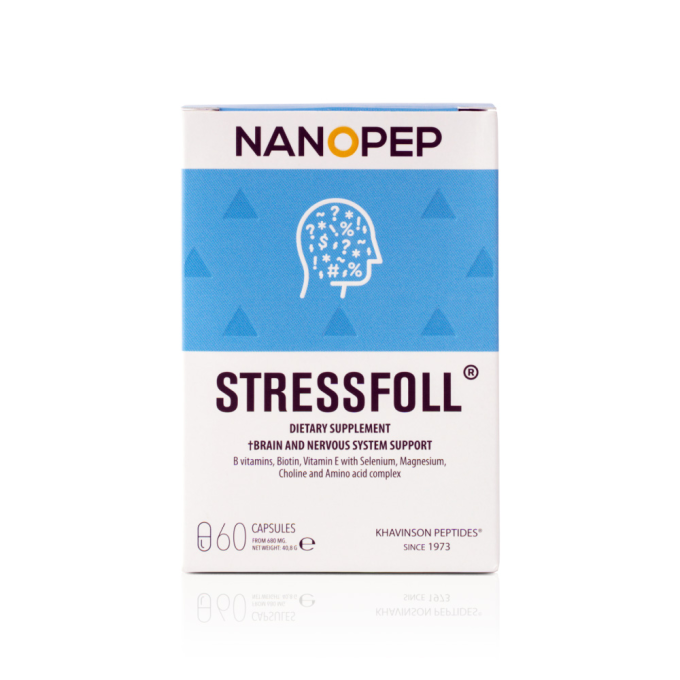 цена на Nanopep Stressfoll Хавинсон пептидтері, 60 капсула