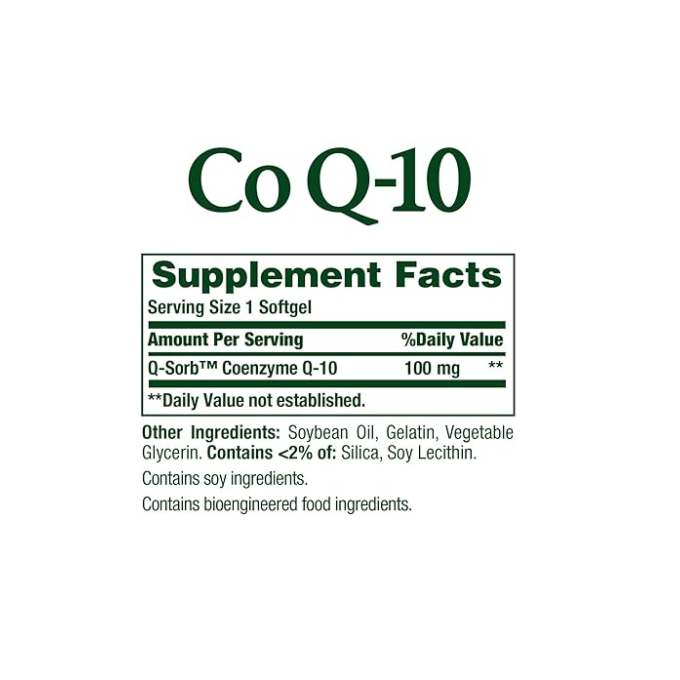 Natures Bounty Coenzyme Q-10 100 мг, 60 капсул в Алматы