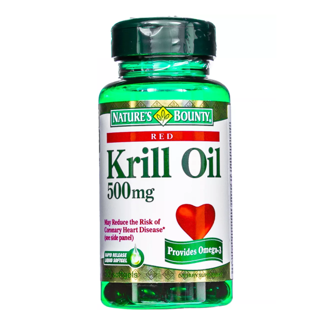 Natures Bounty Krill oil — Масло Криля 500 мкг, 30 капсул