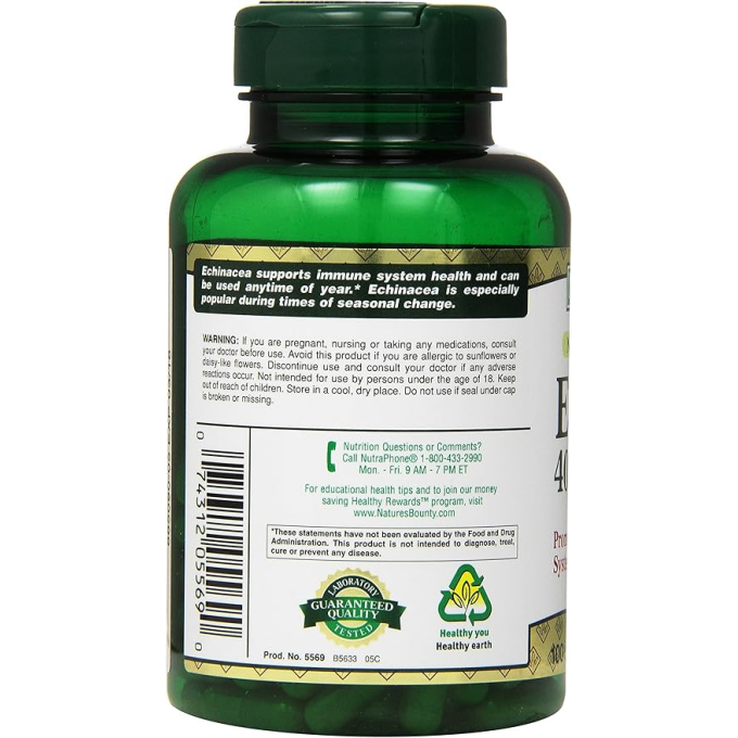 Natures Bounty Echinacea 400 мг, 100 капсул в Алматы