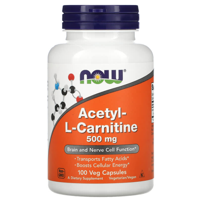 Қазір Acetyl L-Carnitine 500 мг, 100 капсул