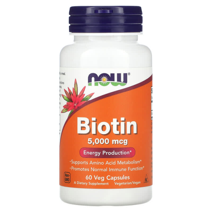 Қазір Biotin 5000 мкг, 60 капсул