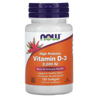 NOW Vitamin D 2000 ME 120 softgels