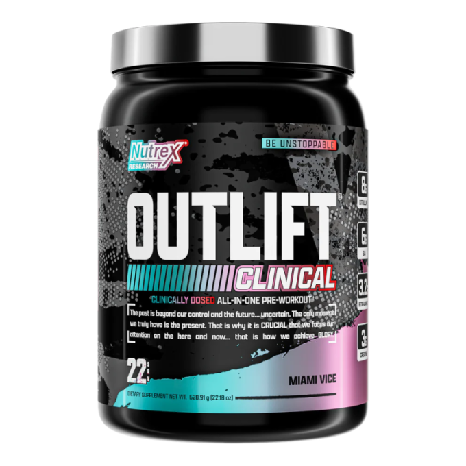 NUTREX Out Lift Clinical сақтандырылған "Майами Вайс" тақырыбымен, 502 г