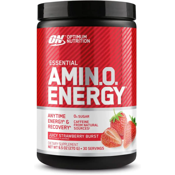 OPTIMUM NUTRITION Amino Energy сырттамасы "Қызықты Құлпынай", 270 г