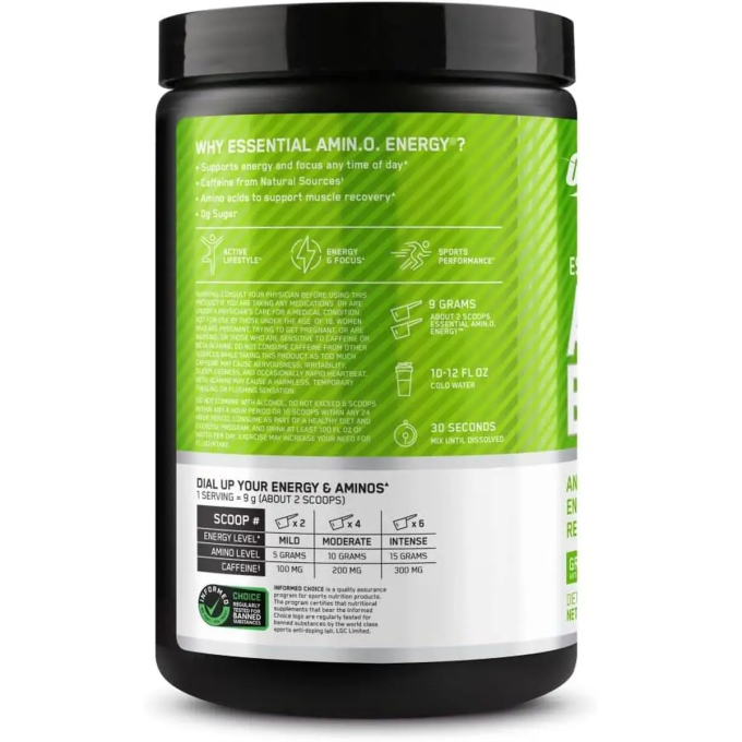 OPTIMUM NUTRITION Amino Energy сызық "Жасыл алма", 270 г в Алматы