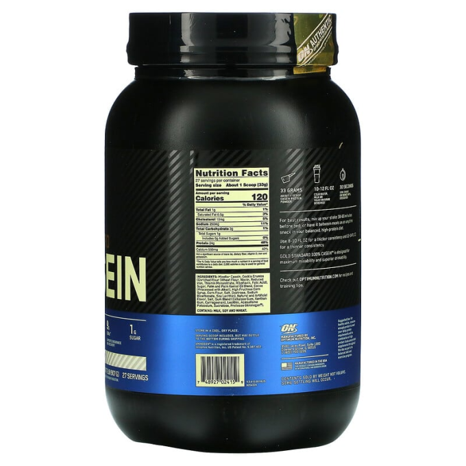 цена на OPTIMUM NUTRITION 100% Casein Protein "Ваниль" аромасымен, 907 г (2 фунт)