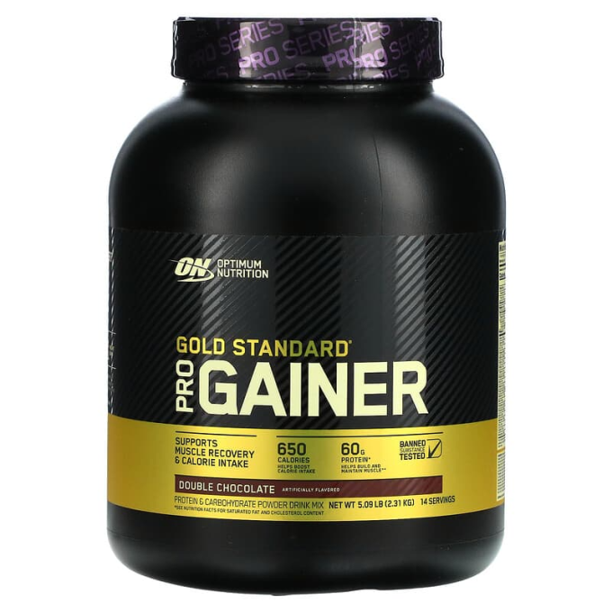 OPTIMUM NUTRITION PRO Gainer "Двойной Шоколад" сыртқышы, 5 фунт (2270 г)