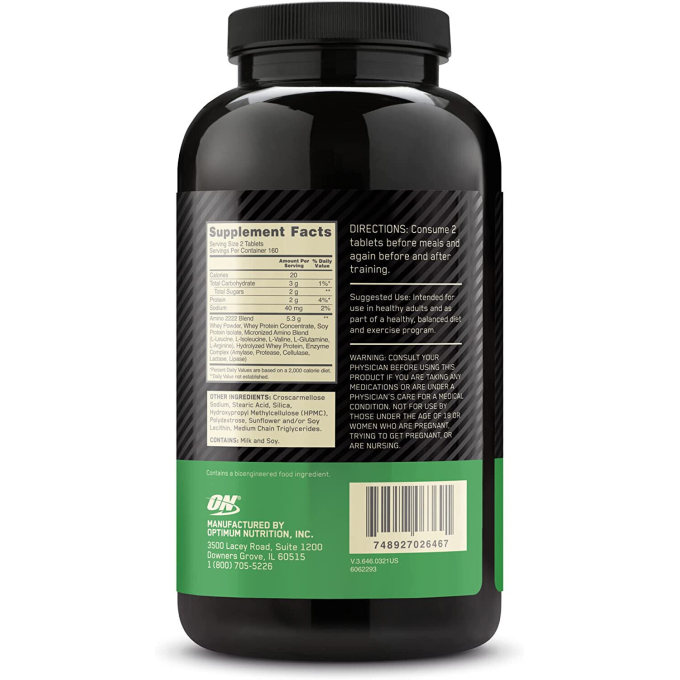 цена на OPTIMUM NUTRITION Superior Amino 2222, 320 таблеток