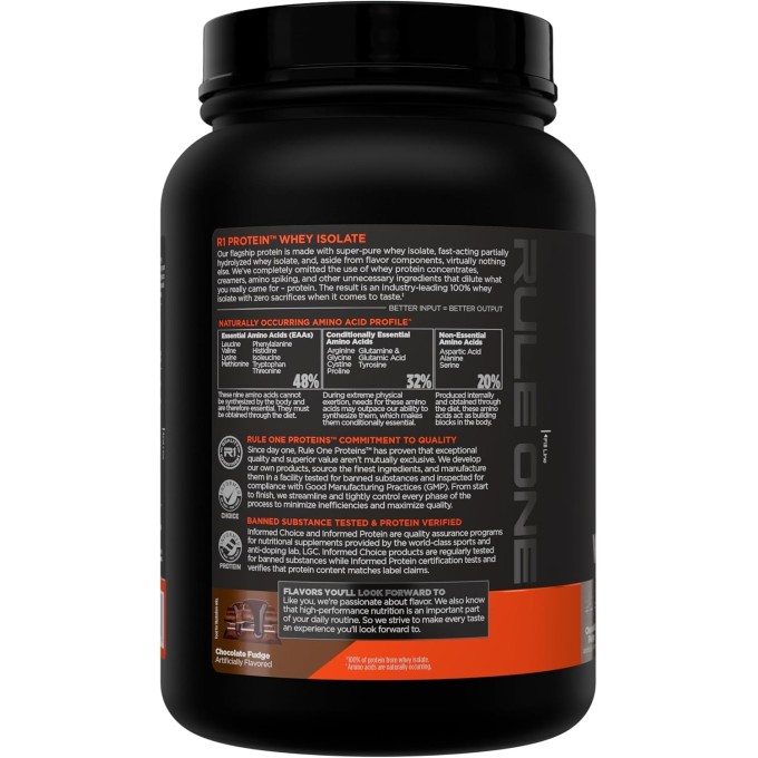 Rule 1 Protein Whey Isolate со вкусом "Шоколадный торт", 900 г (2 lbs)