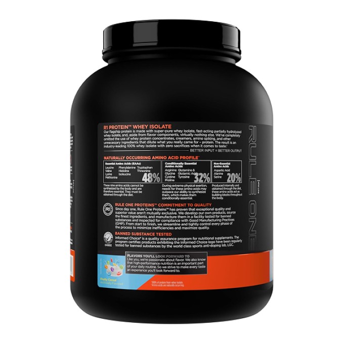 Rule 1 Protein Whey Isolate со вкусом "Фруктовые Хлопья", 2.3 кг (5 lbs) в Алматы
