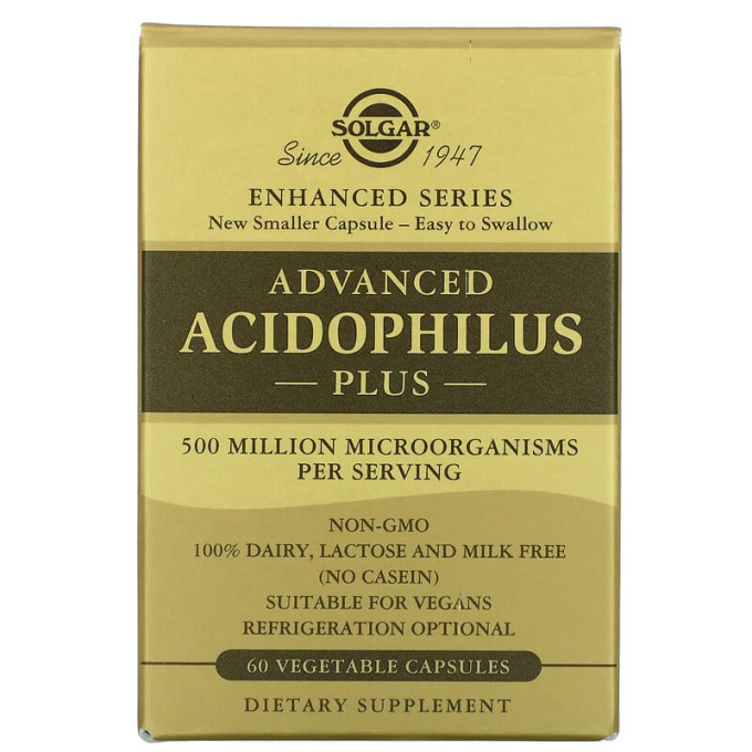 цена на Solgar Advanced Acidophilus Plus, 60 капсул