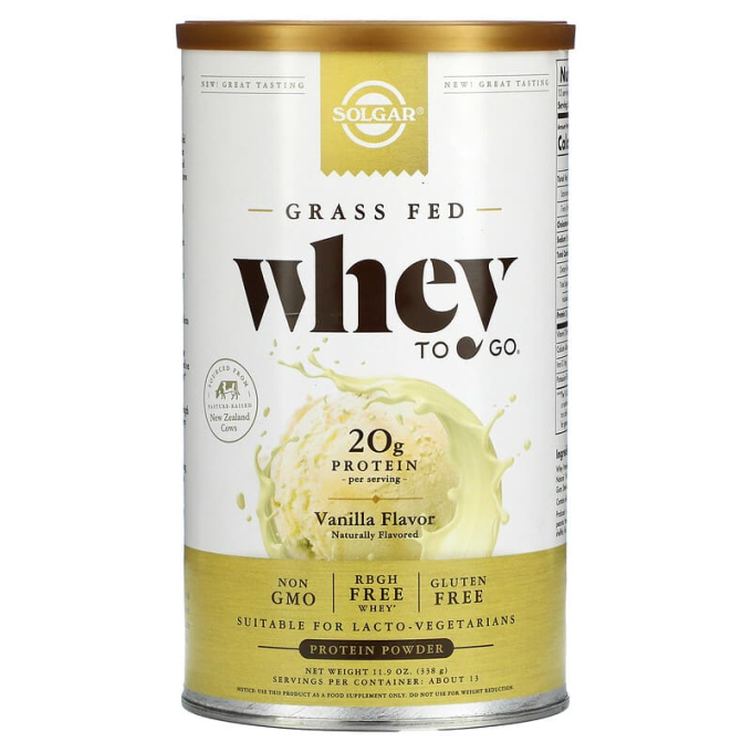 Solgar Whey To Go "Ваниль" ласымен, 338 г