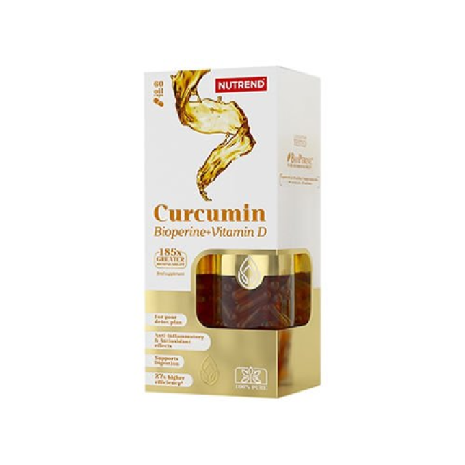 цена на Nutrend Curcumin + Bioperine + Vitamin D, 60 капсул