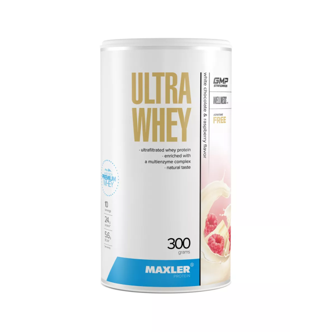 Maxler Ultra Whey со вкусом "Белый шоколад и Малина", 300 г