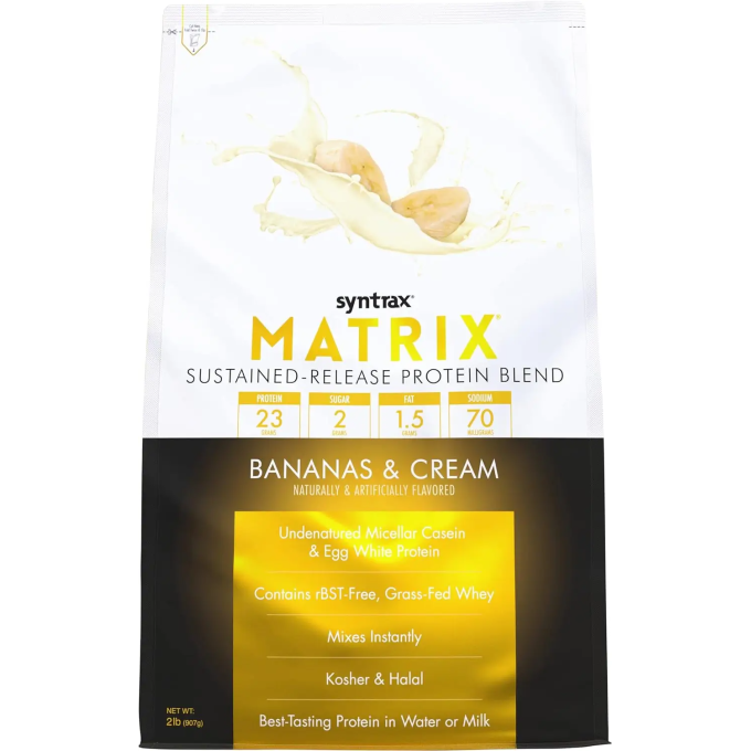 Syntrax Matrix 2.0 со вкусом "Банан со сливками", 0.9 кг (2 lbs)