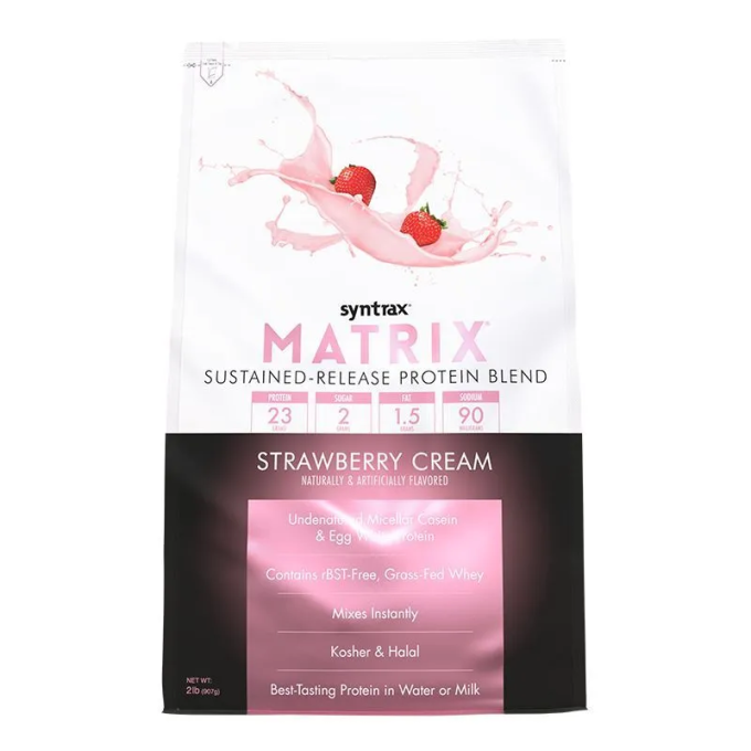 Syntrax Matrix 2.0 со вкусом "Клубника со сливками", 0.9 кг (2 lbs)