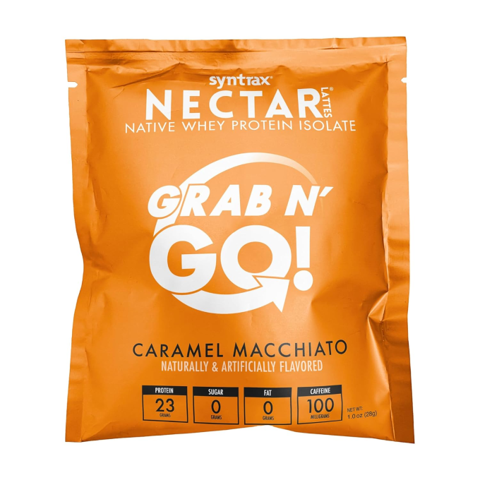 Syntrax Nectar Lattes Grab N Go со вкусом "Карамельный Макиато", 30 г в Алматы