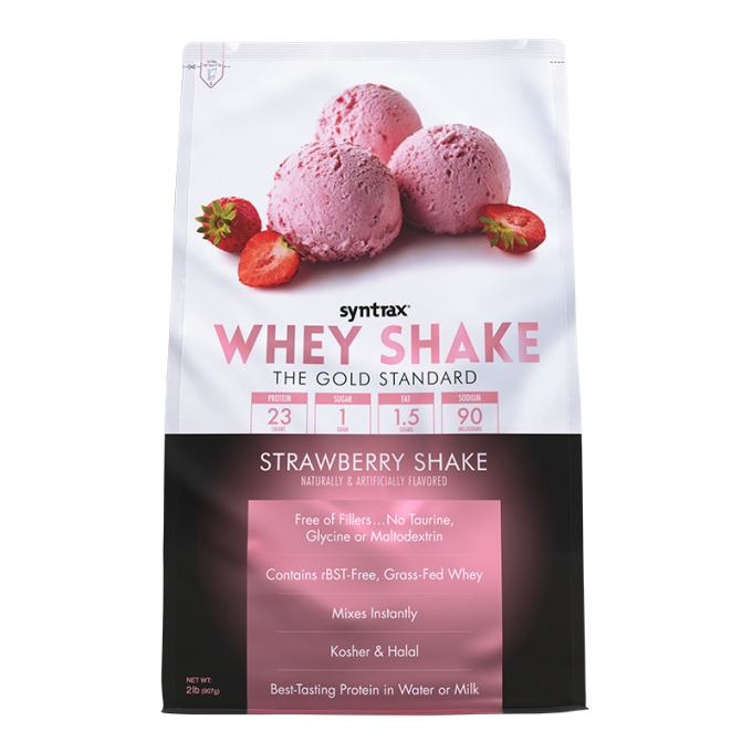 Syntrax Whey Shake со вкусом "Клубничный коктейль", 0.9 кг (2 lbs)