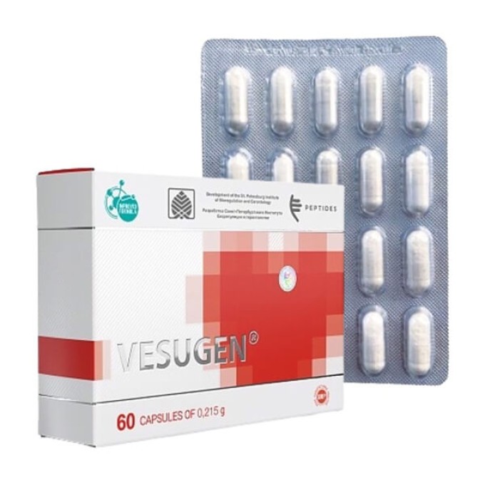 цена на Peptides Везуген 60 caps — тамырлы және когнитивті жүйелерді қолдауға арналған пептидтік кешен