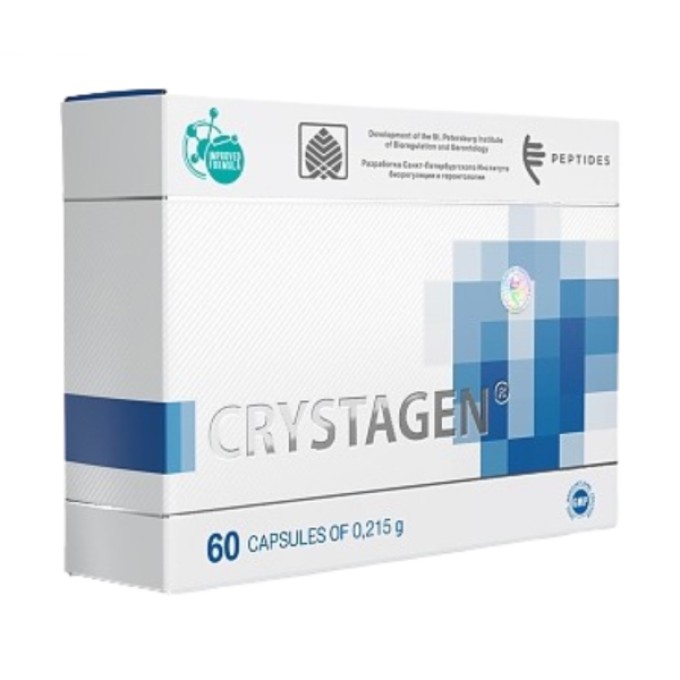 Peptides Кристаген 60 caps – иммундық жүйенің пептидтік биорегуляторы