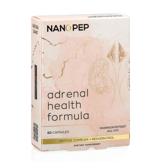 Nanopep Adrenal Health Formula бүйрек үсті бездерін қолдау формуласы, 60 капсула